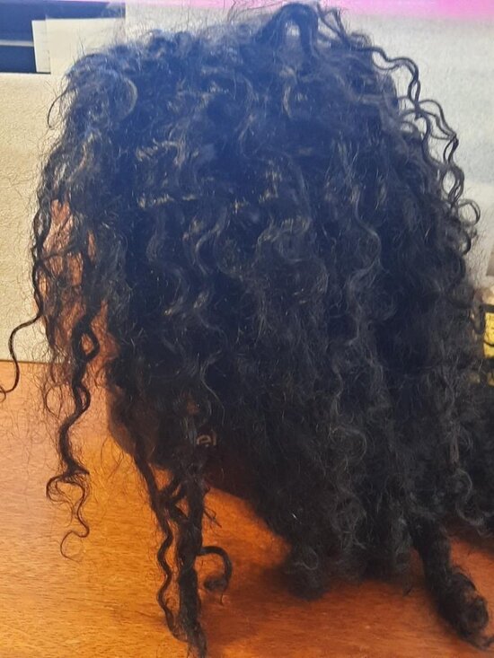 NEW ! Women 16 Inch Short Hair Spiral Curly Wig Black